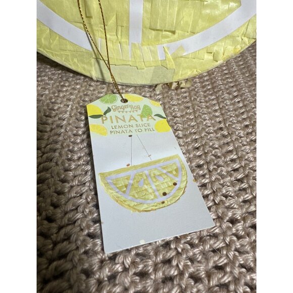 Ginger Ray Yellow Lemon Wedge Slice Pinata To Fill Candy Party Decoration 3 Pack - Picture 4 of 7